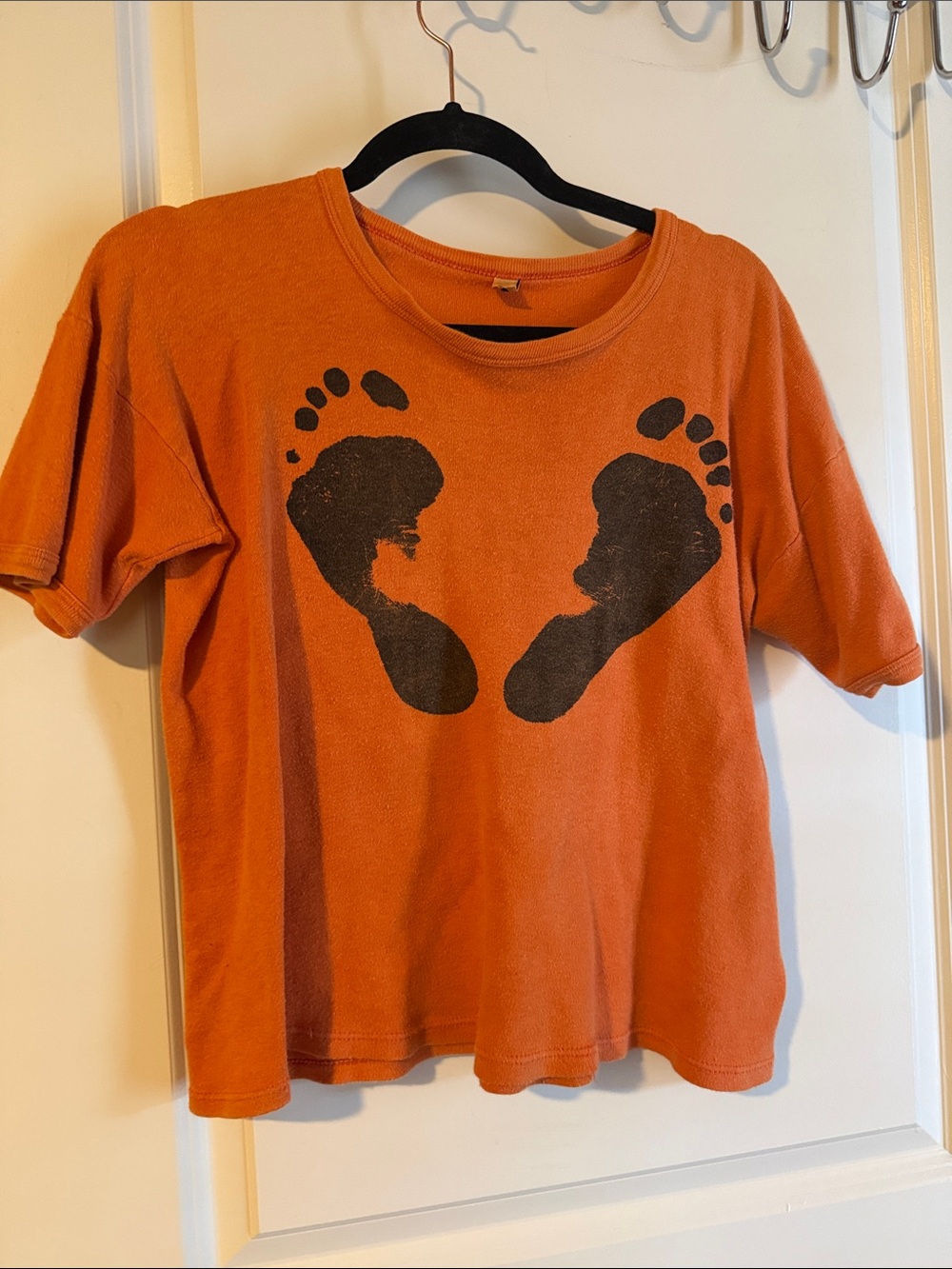 We The Free Short-Sleeve VINTAGE Tee with Black Footprint Graphic